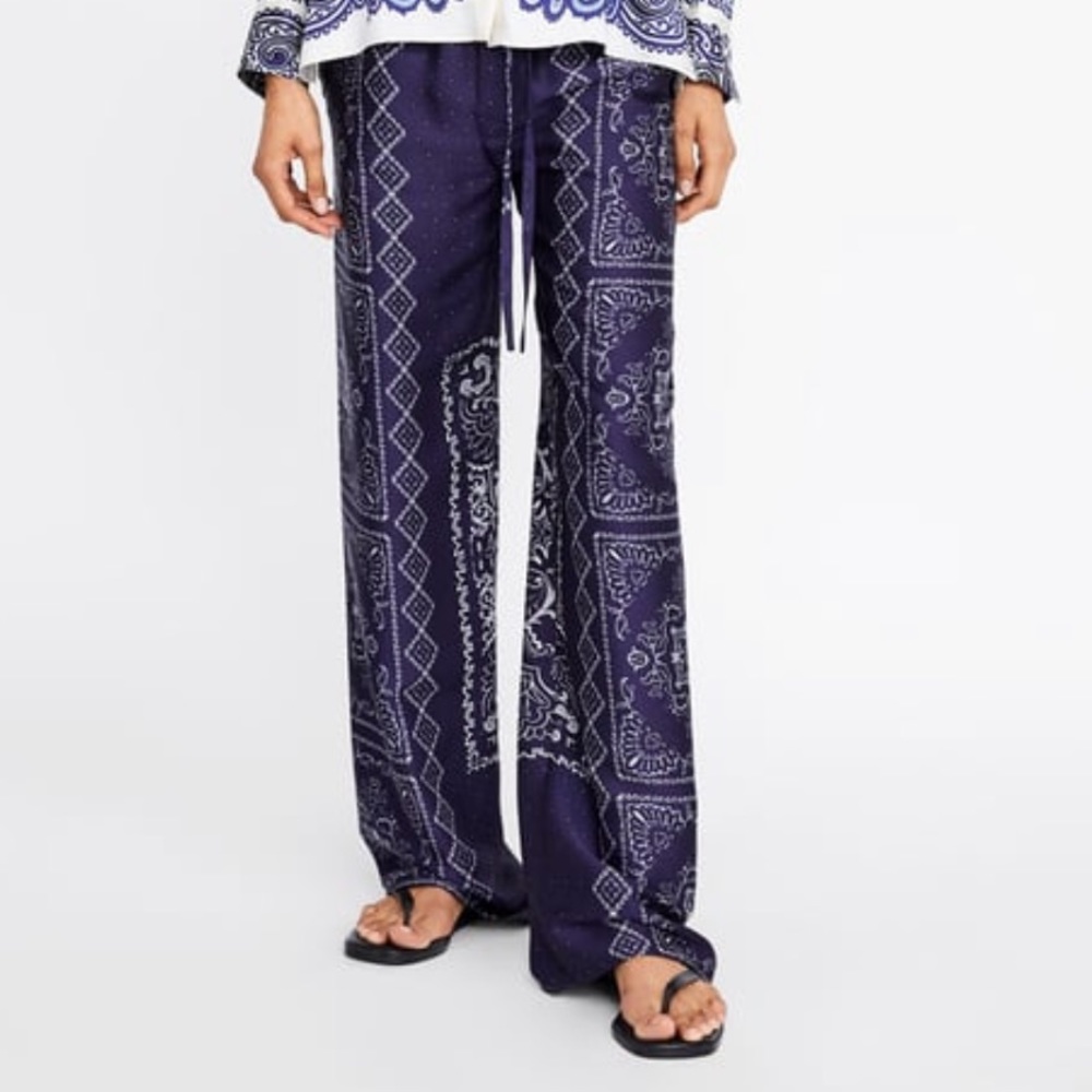 ZARA Flowy Print Pants